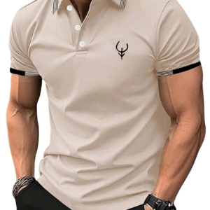 Street Style Mens Polo T-Shirt | Cotton Blend Regular Fit Half Sleeve Tee